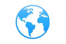 Blue globe icon