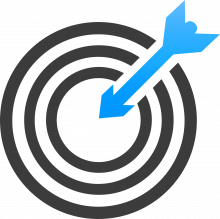 icon of a target with an arrow in the middle